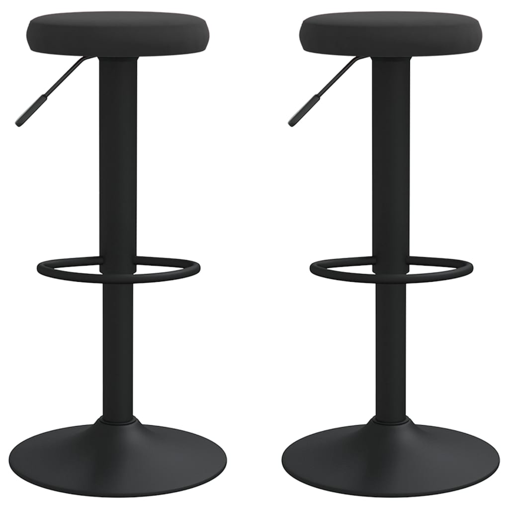 vidaXL Bar Stools 2 pcs Black Velvet