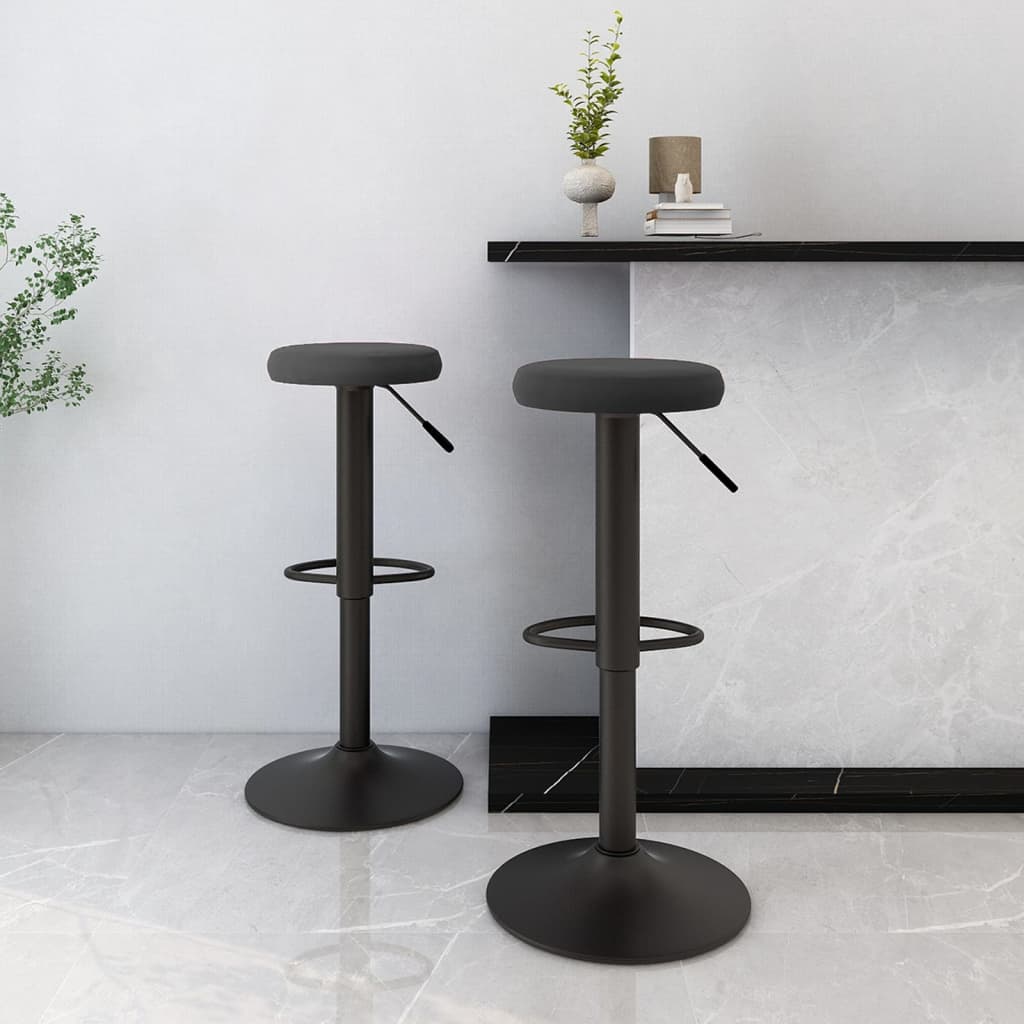 vidaXL Bar Stools 2 pcs Black Velvet