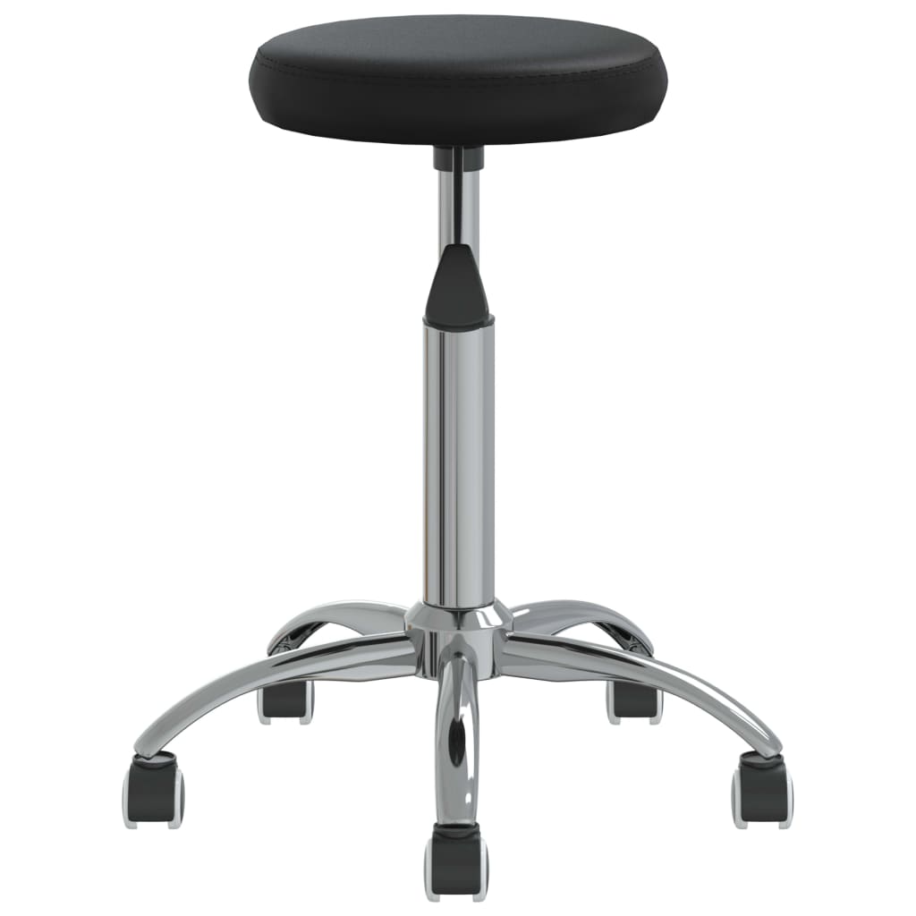 Office Swivel Chair Black Faux Leather