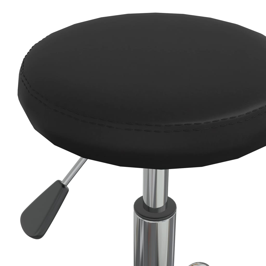 Office Swivel Chair Black Faux Leather