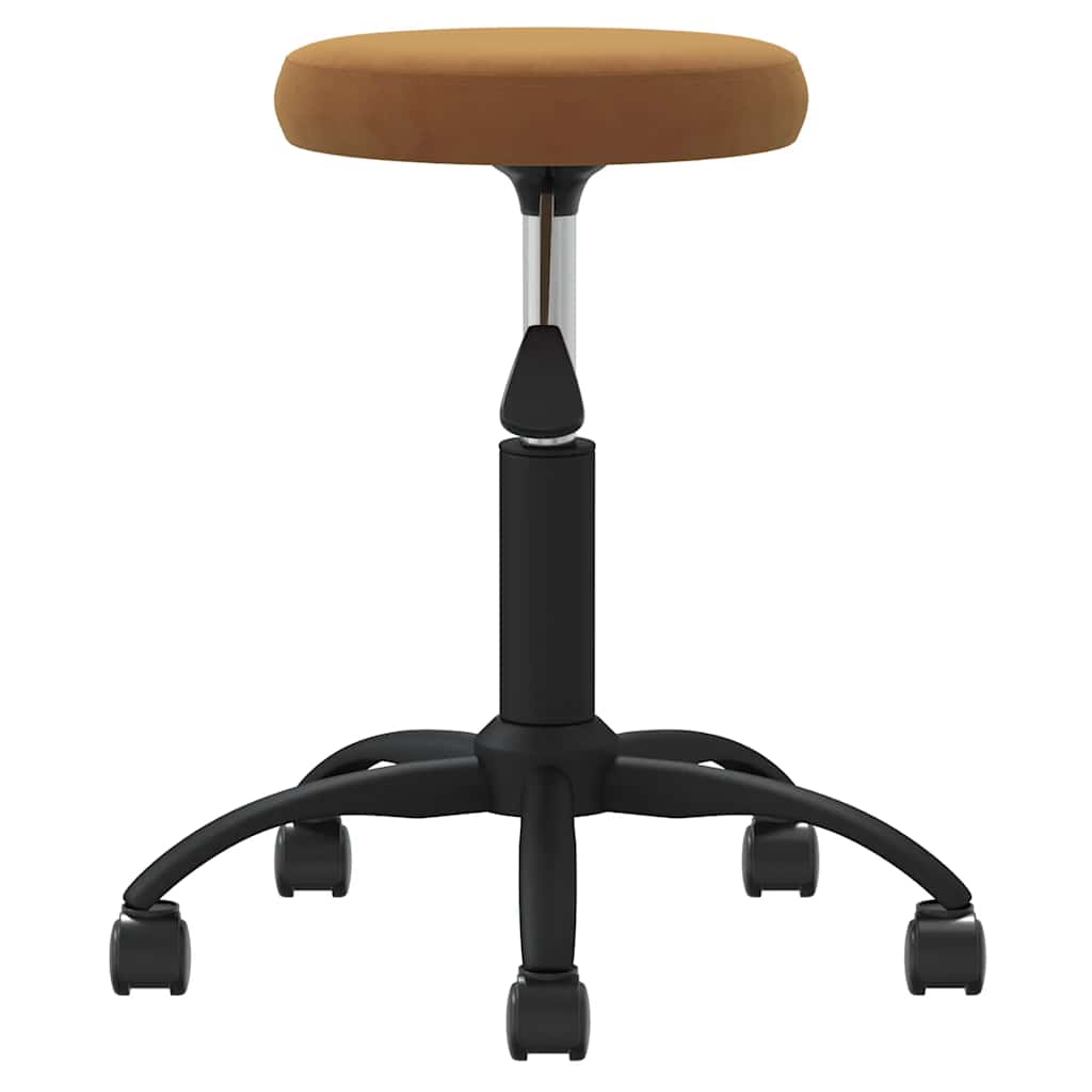 Office Swivel Chair Brown Velvet