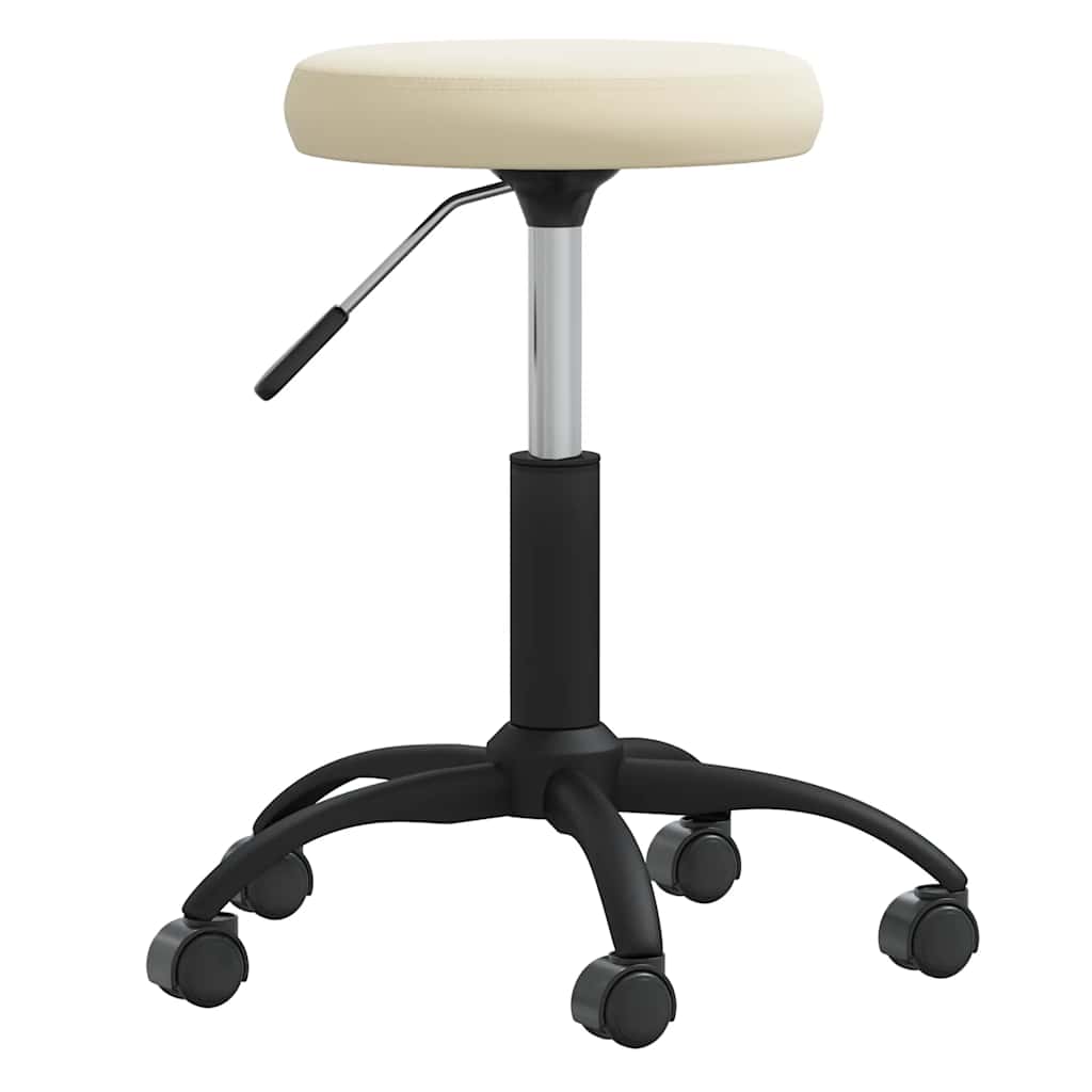 Office Swivel Chair Cream Velvet