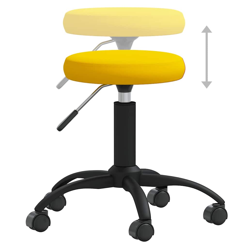 Office Swivel Chair Mustard Yellow Velvet