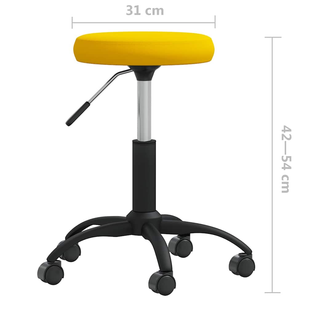 Office Swivel Chair Mustard Yellow Velvet