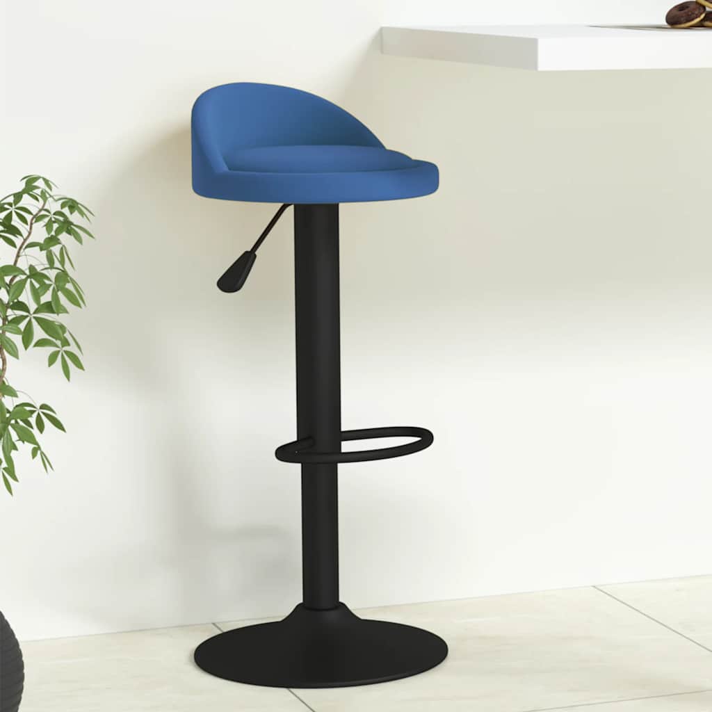 Bar Stool Blue Velvet