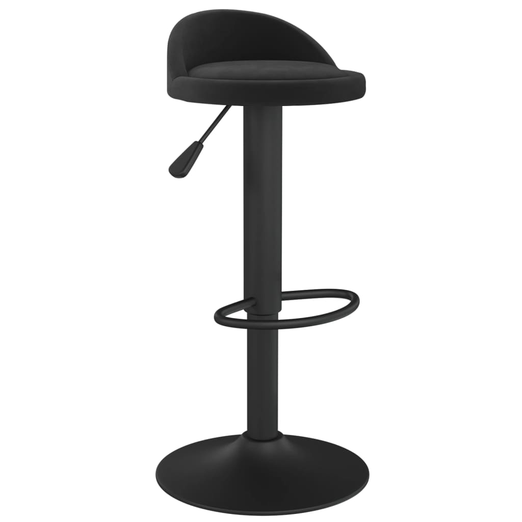 vidaXL Bar Stools 2 pcs Black Velvet