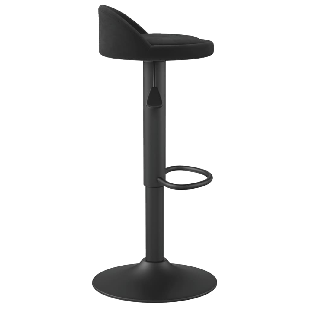 vidaXL Bar Stools 2 pcs Black Velvet