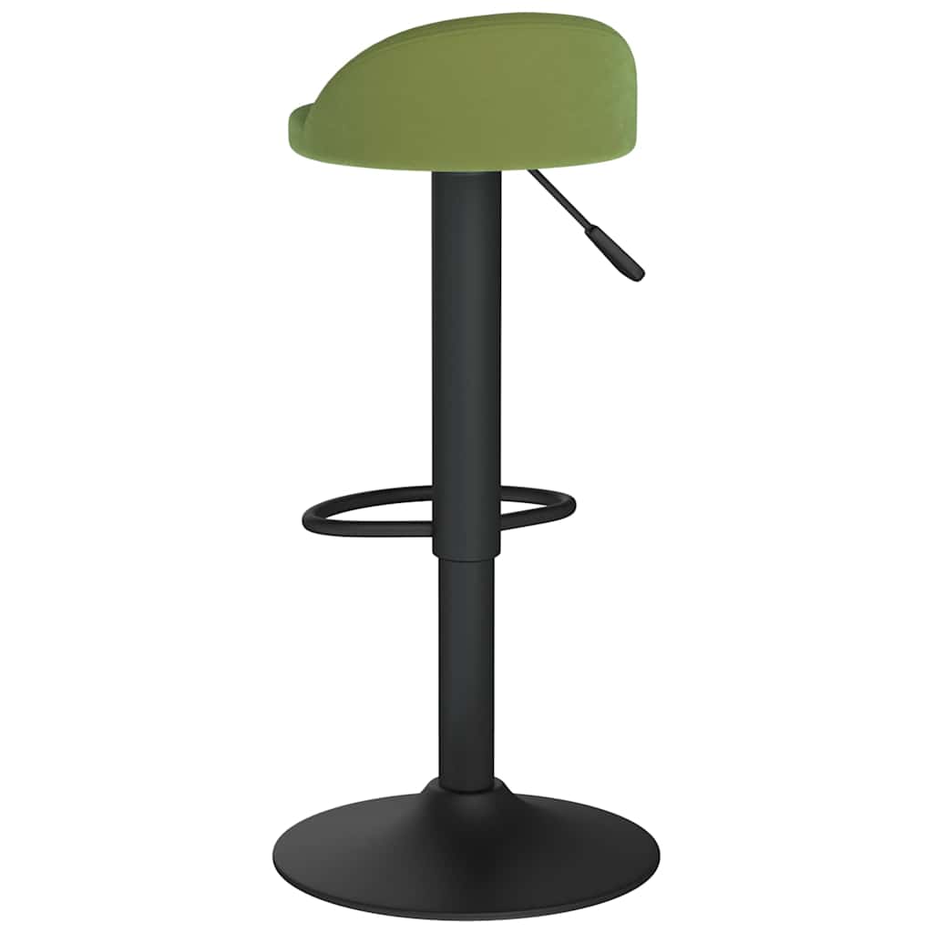 Bar Stools 2 pcs Light Green Velvet