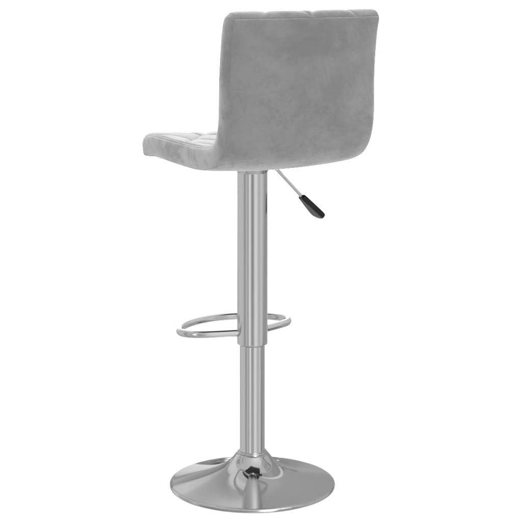 vidaXL Bar Stools 2 pcs Light Grey Velvet
