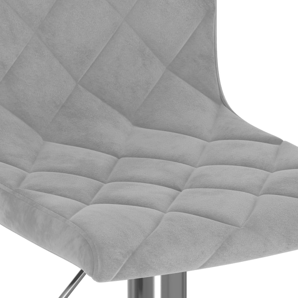 vidaXL Bar Stools 2 pcs Light Grey Velvet