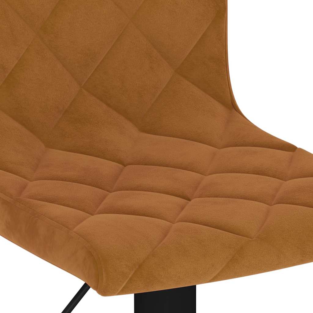 Bar Stools 2 pcs Brown Velvet