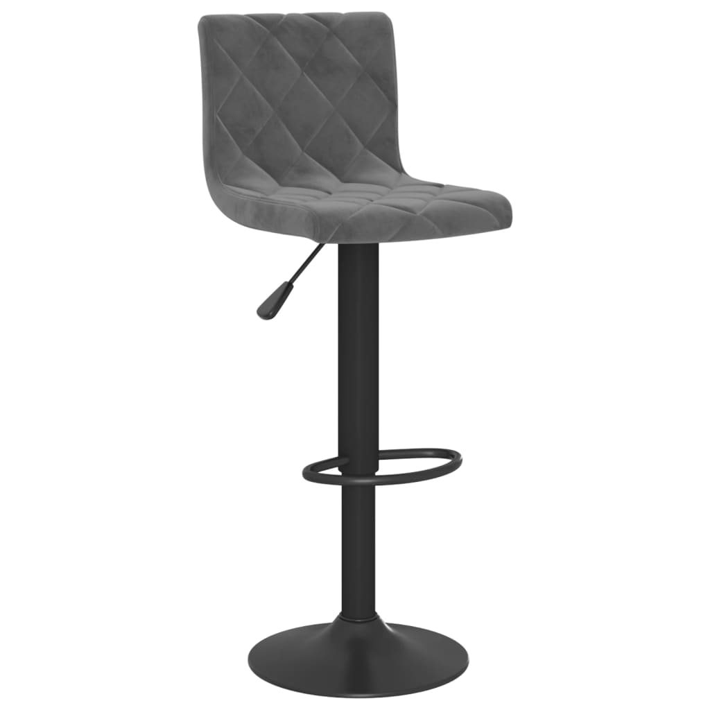 vidaXL Bar Stools 2 pcs Dark Grey Velvet