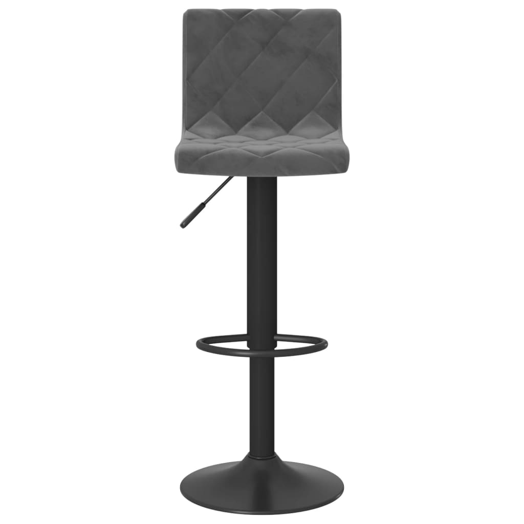 vidaXL Bar Stools 2 pcs Dark Grey Velvet