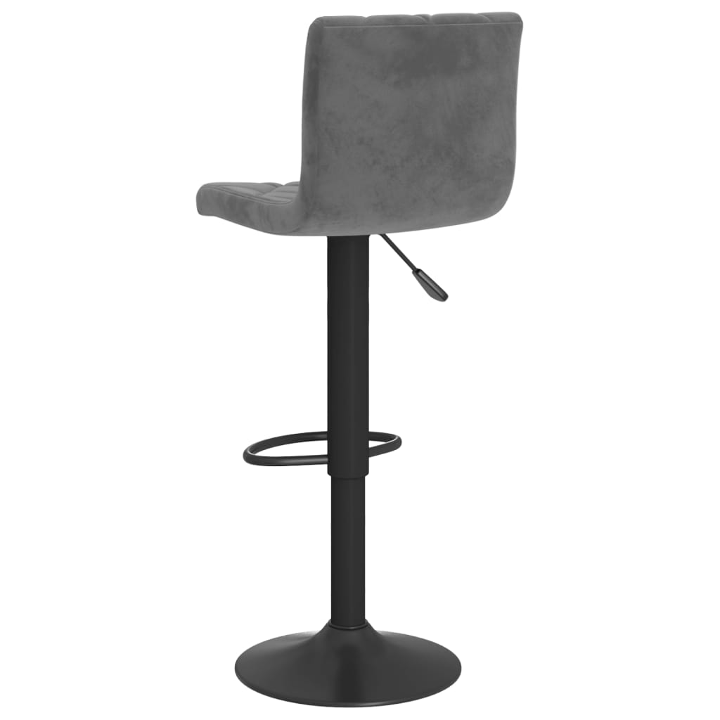 vidaXL Bar Stools 2 pcs Dark Grey Velvet