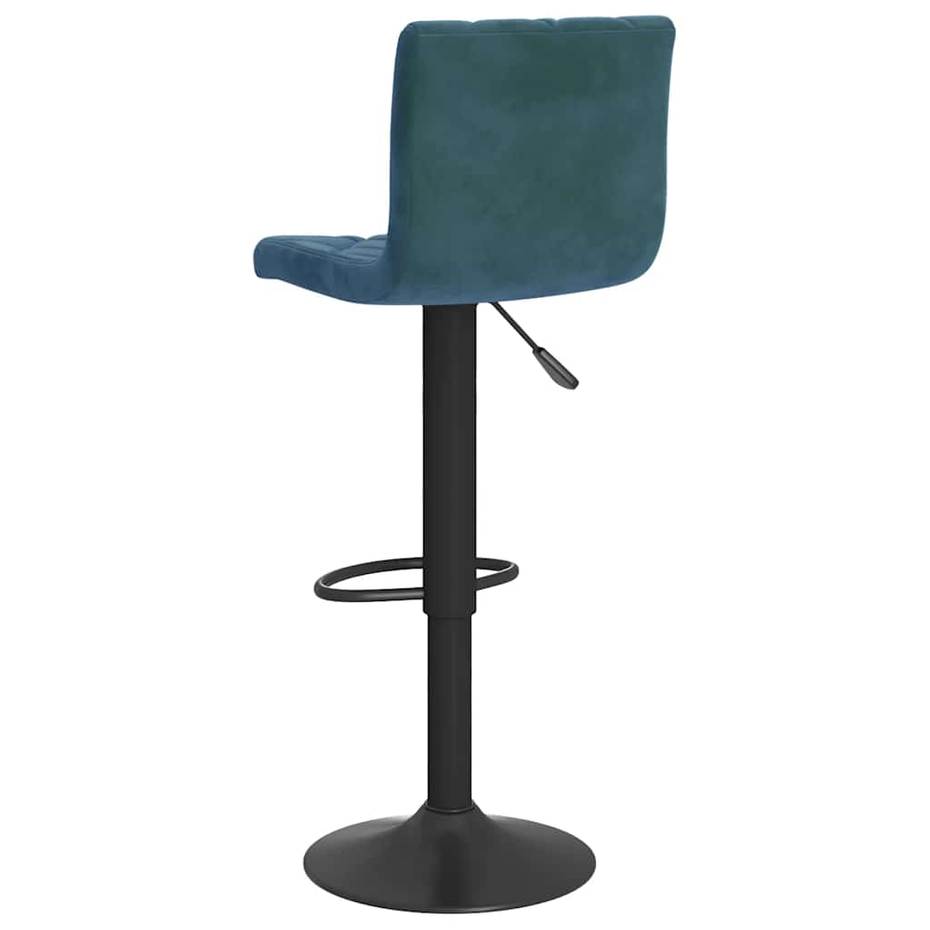 Bar Stools 2 pcs Blue Velvet