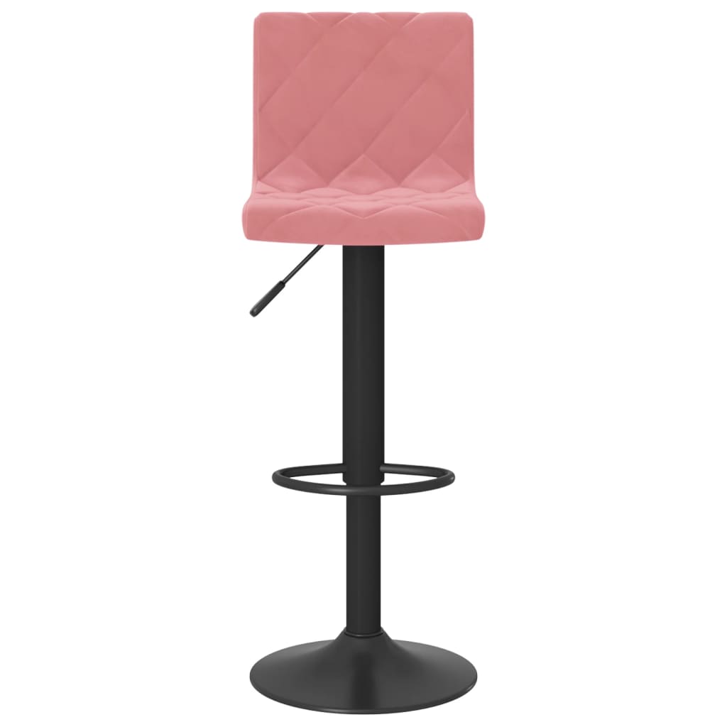 Bar Stools 2 pcs Pink Velvet