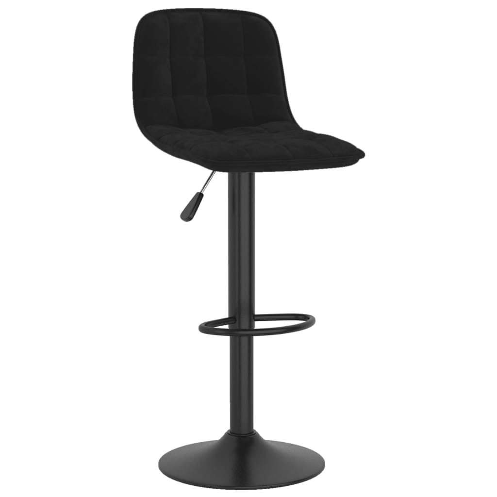 vidaXL Bar Stools 2 pcs Black Velvet