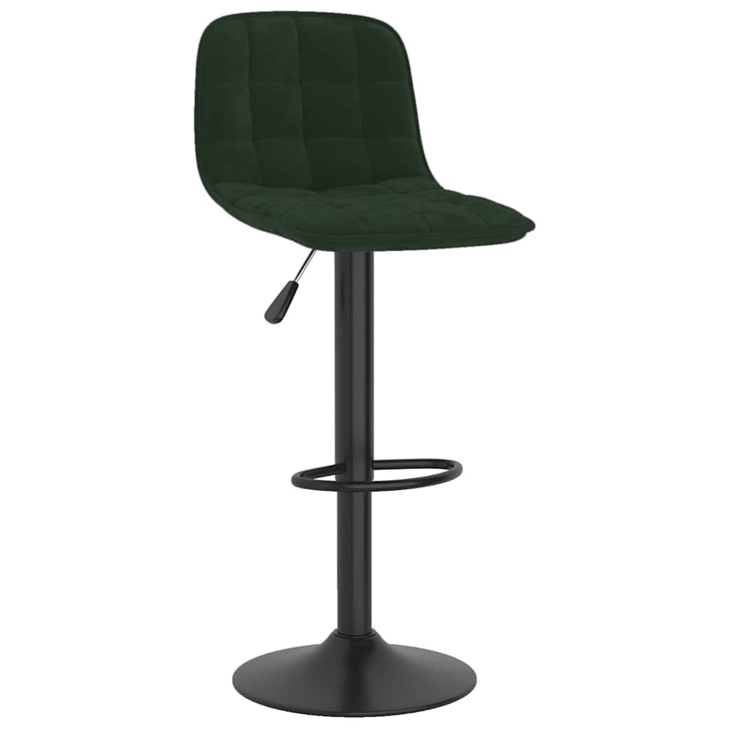 Bar Stools 2 pcs Dark Green Velvet