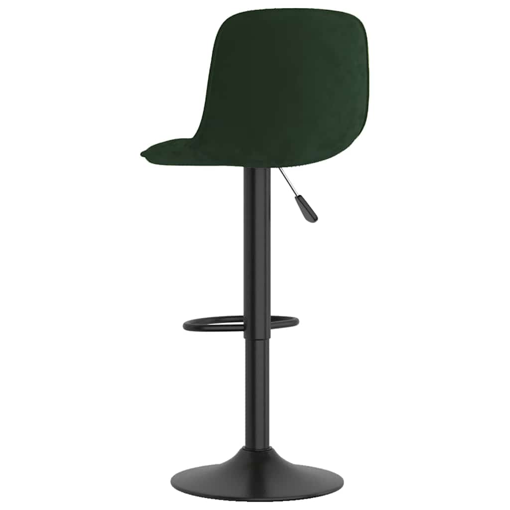 Bar Stools 2 pcs Dark Green Velvet