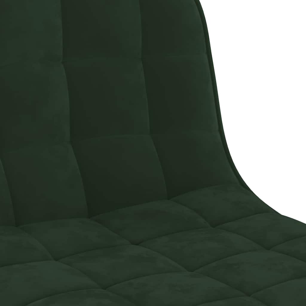 Bar Stools 2 pcs Dark Green Velvet
