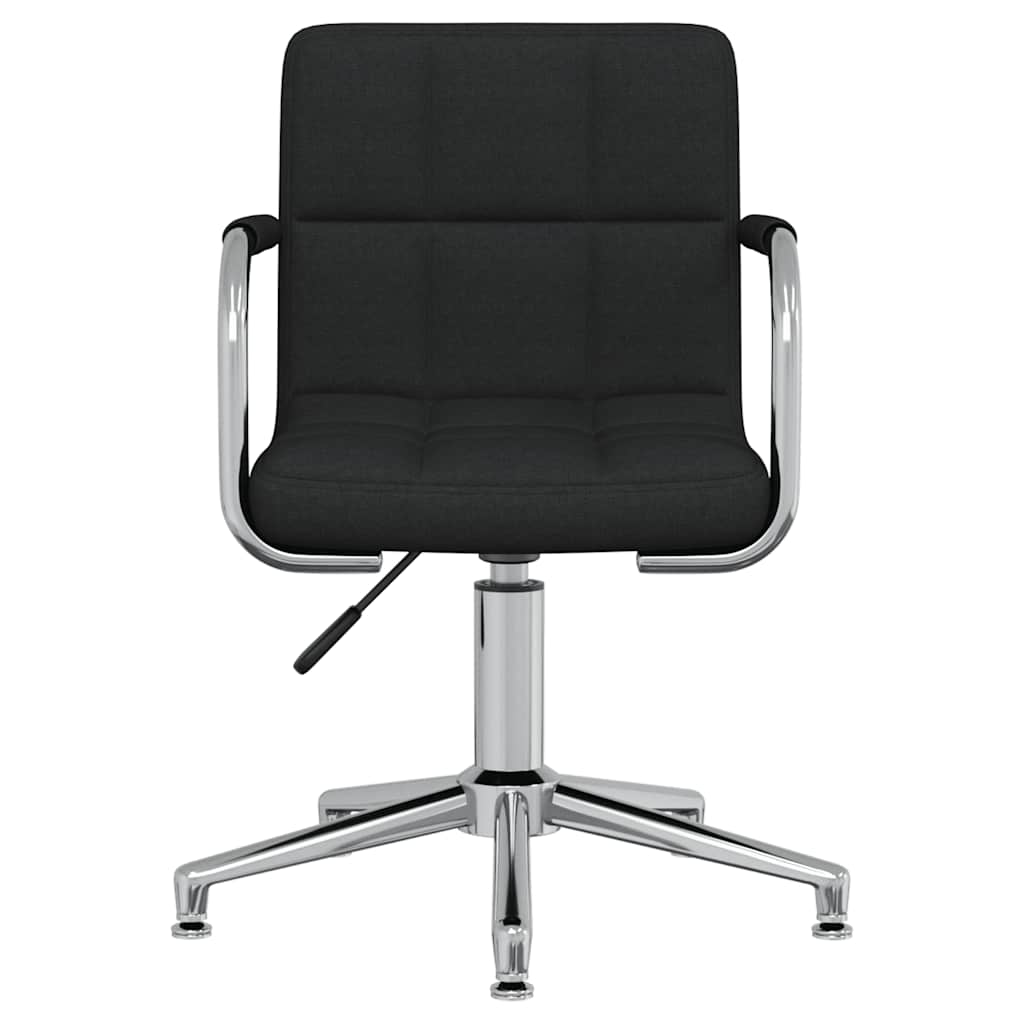 Swivel Office Chair Black Fabric