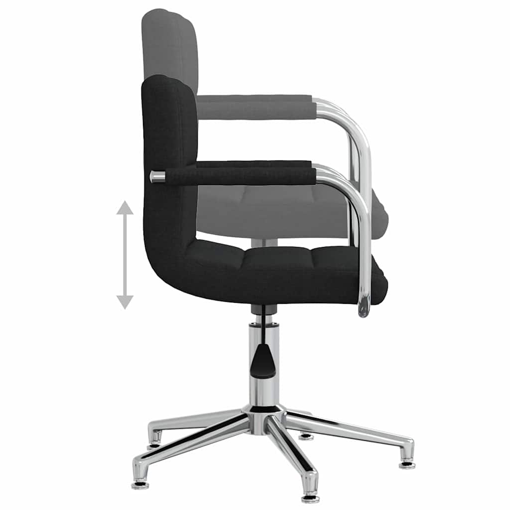 Swivel Office Chair Black Fabric
