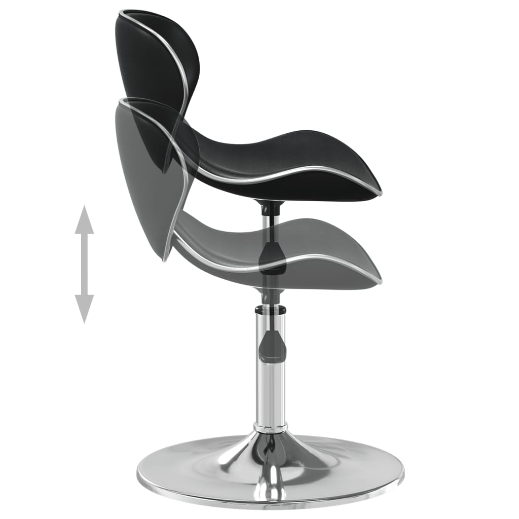 vidaXL Bar Stool Black Faux Leather