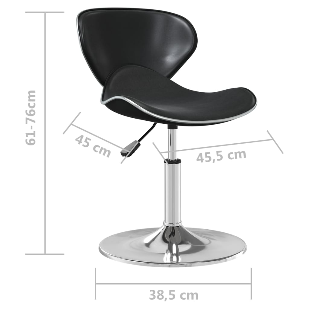 vidaXL Bar Stool Black Faux Leather