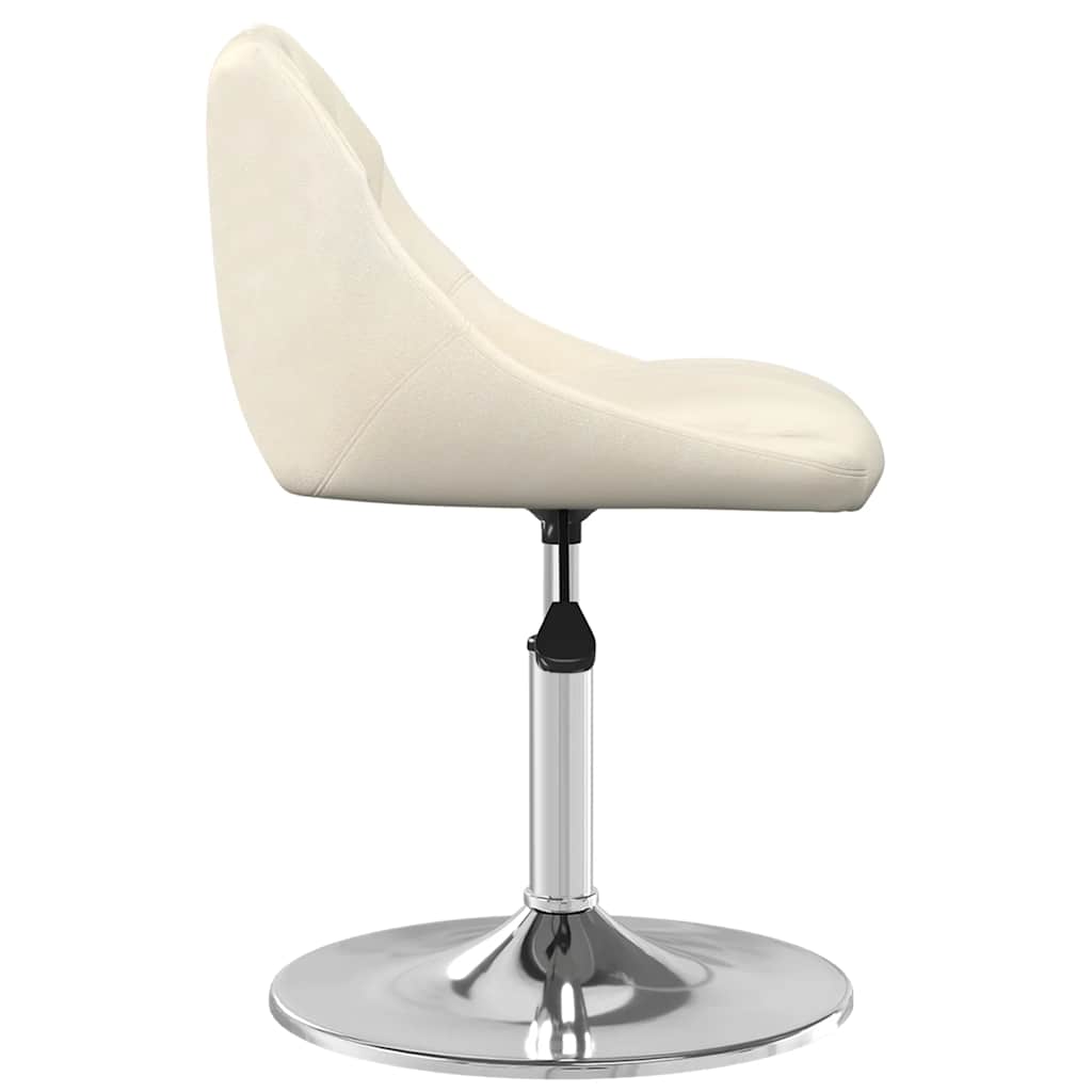 Swivel Dining Chairs 2 pcs Cream Velvet