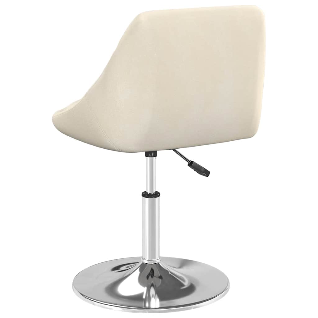 Swivel Dining Chairs 2 pcs Cream Velvet