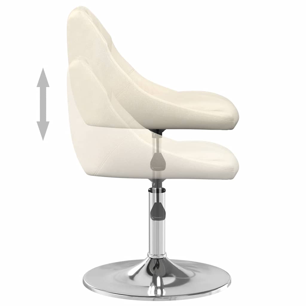 Swivel Dining Chairs 2 pcs Cream Velvet