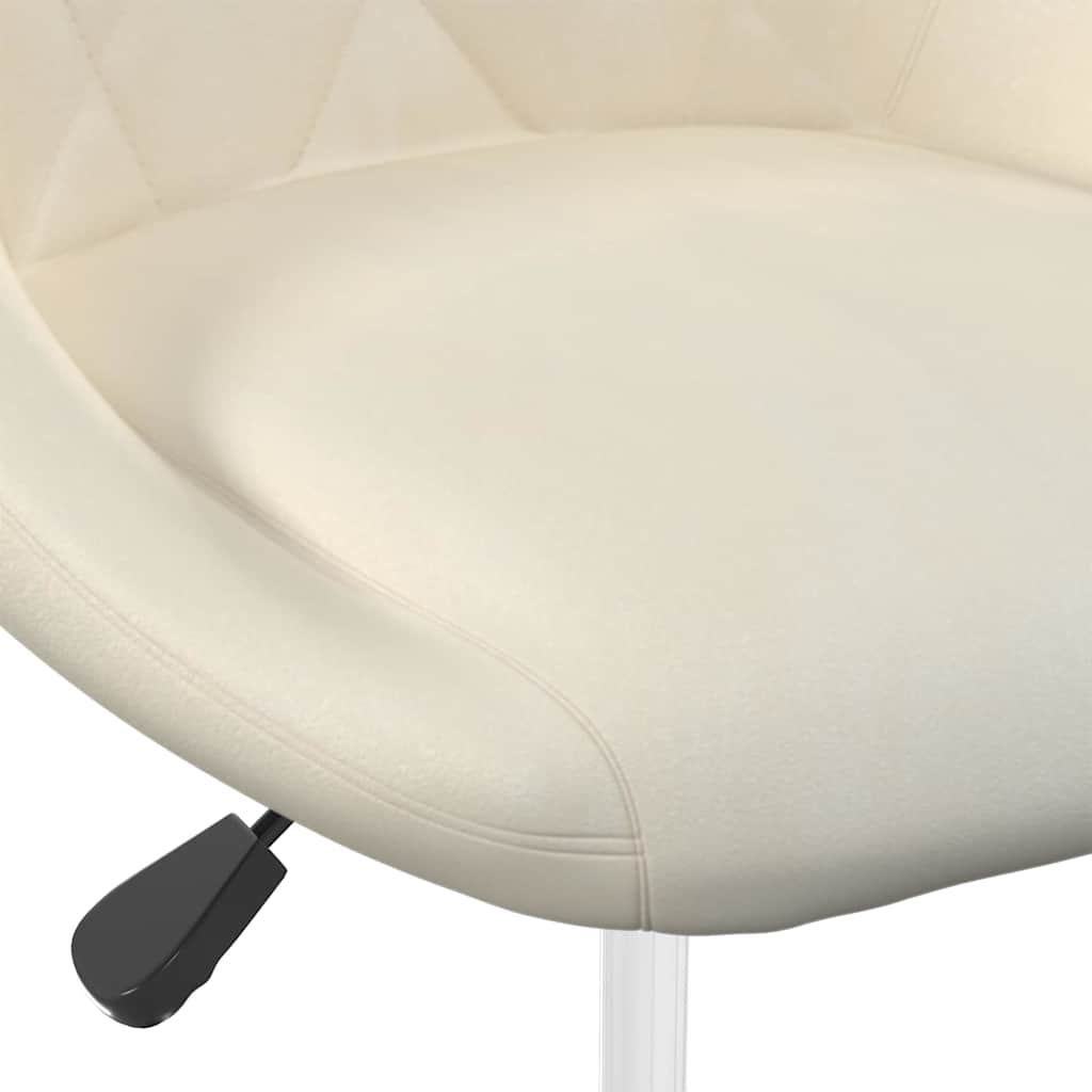 Swivel Dining Chairs 2 pcs Cream Velvet