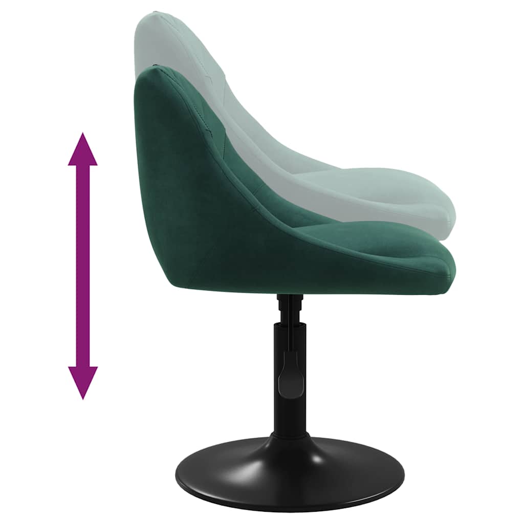 Bar Stool Dark Green Velvet