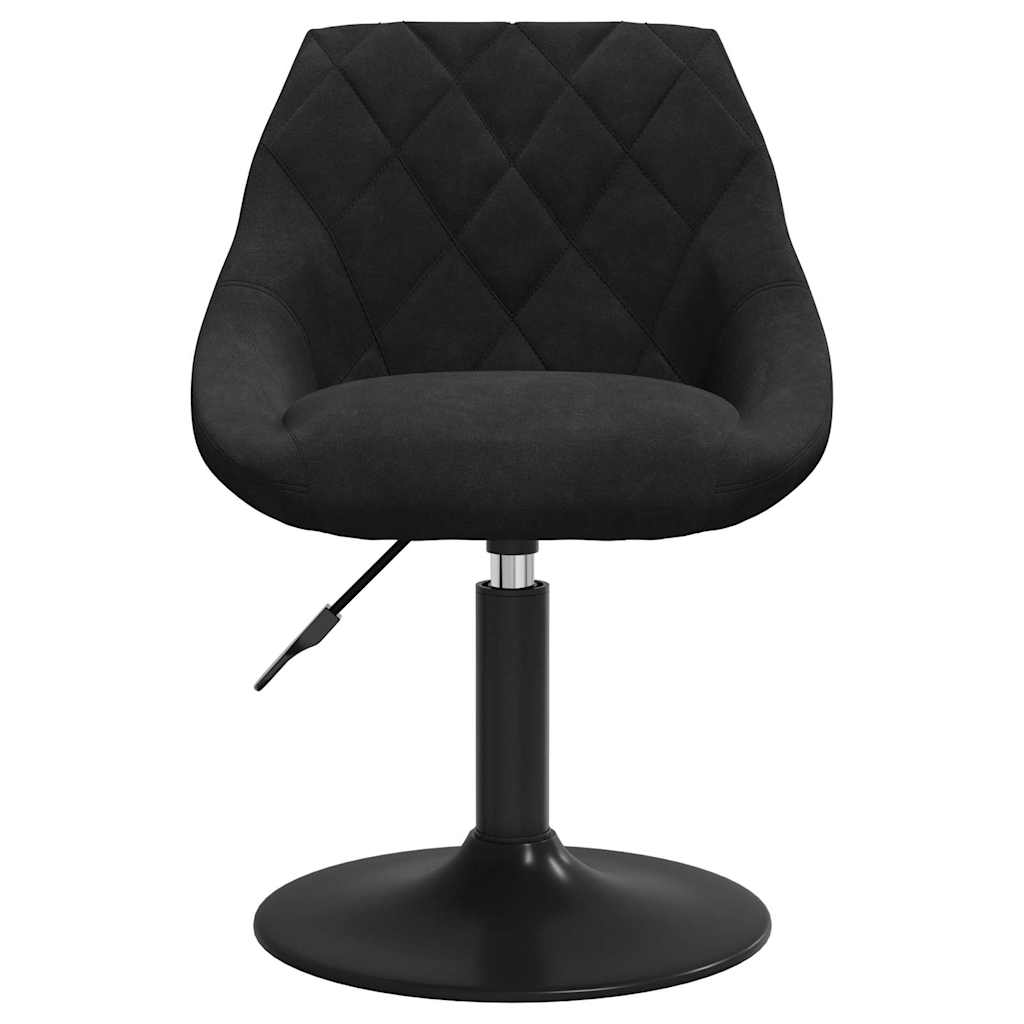 Swivel Dining Chairs 2 pcs Black Velvet