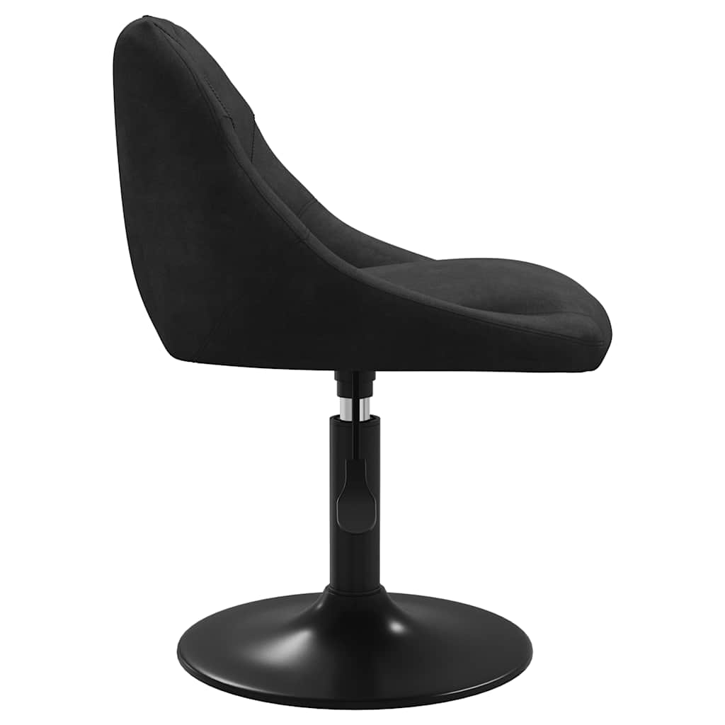 Swivel Dining Chairs 2 pcs Black Velvet