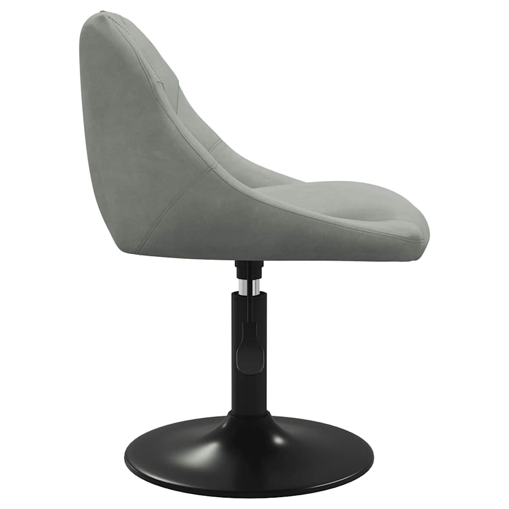Swivel Dining Chairs 2 pcs Light Grey Velvet