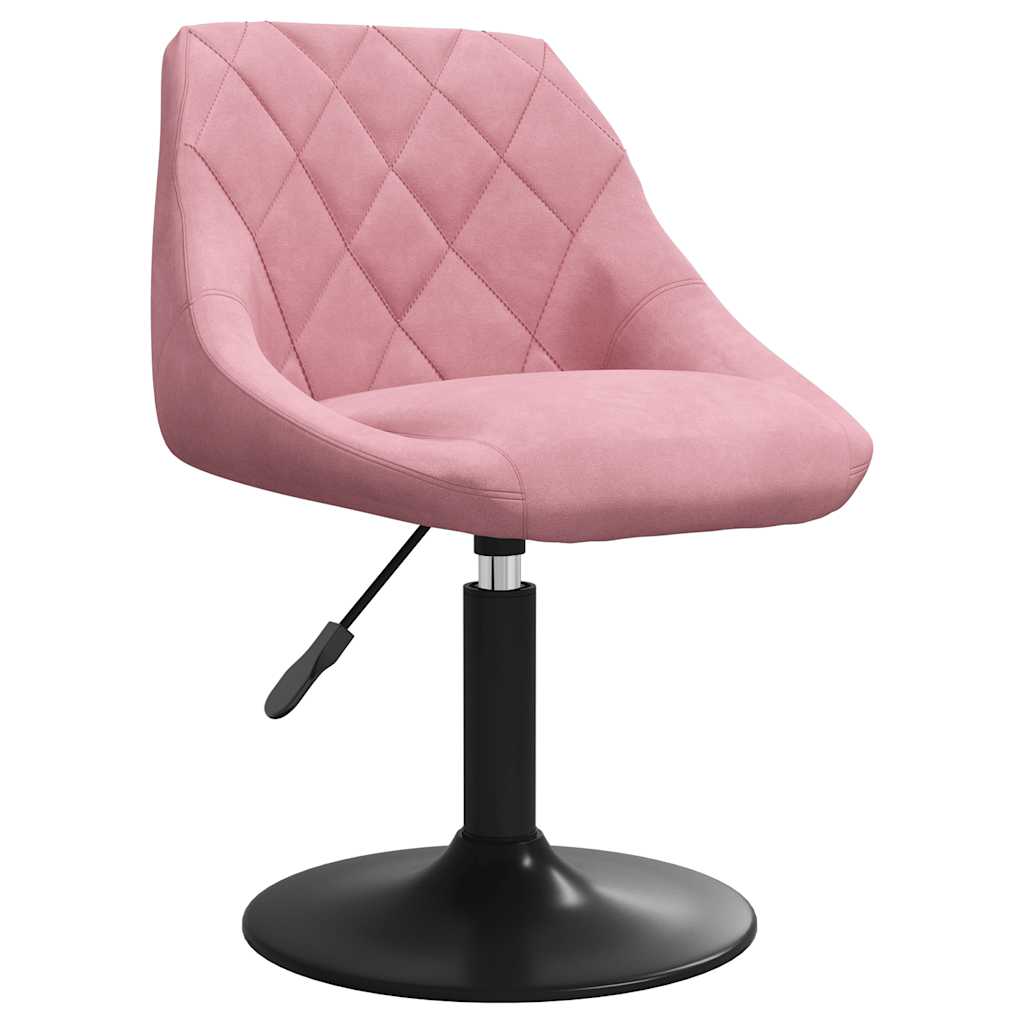 Swivel Dining Chairs 2 pcs Pink Velvet