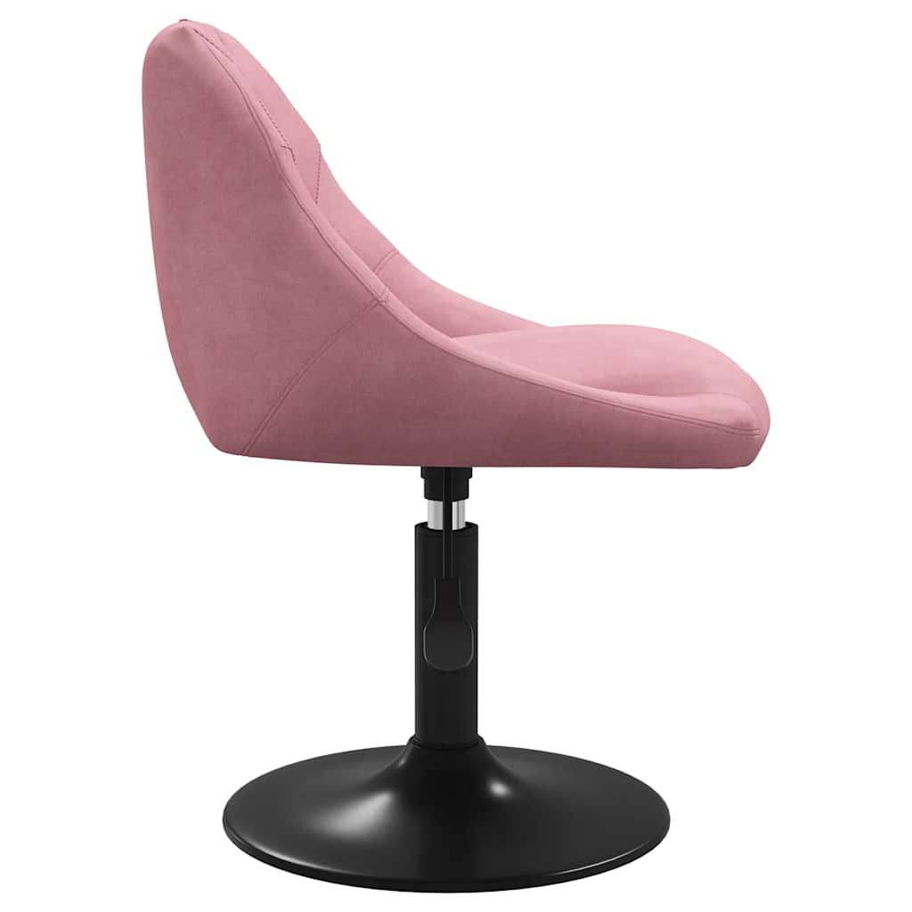 Swivel Dining Chairs 2 pcs Pink Velvet