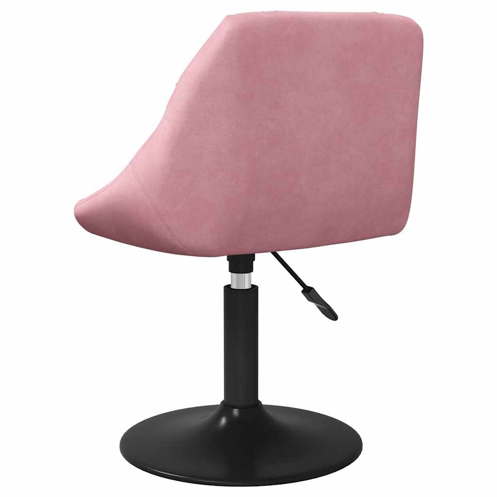 Swivel Dining Chairs 2 pcs Pink Velvet