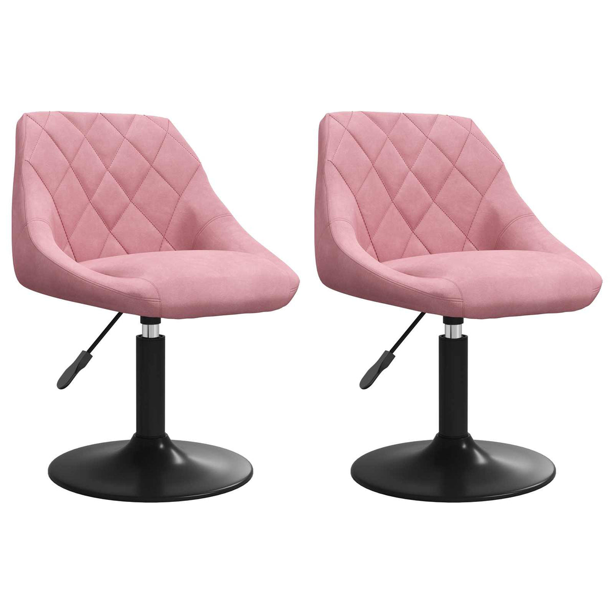 Swivel Dining Chairs 2 pcs Pink Velvet