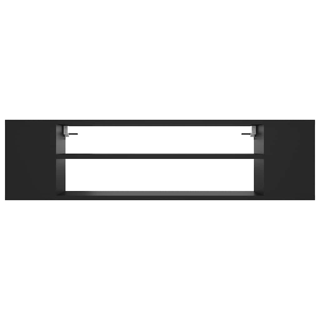 Hanging TV Cabinet Black 100x30x26.5 cm Engineered Wood