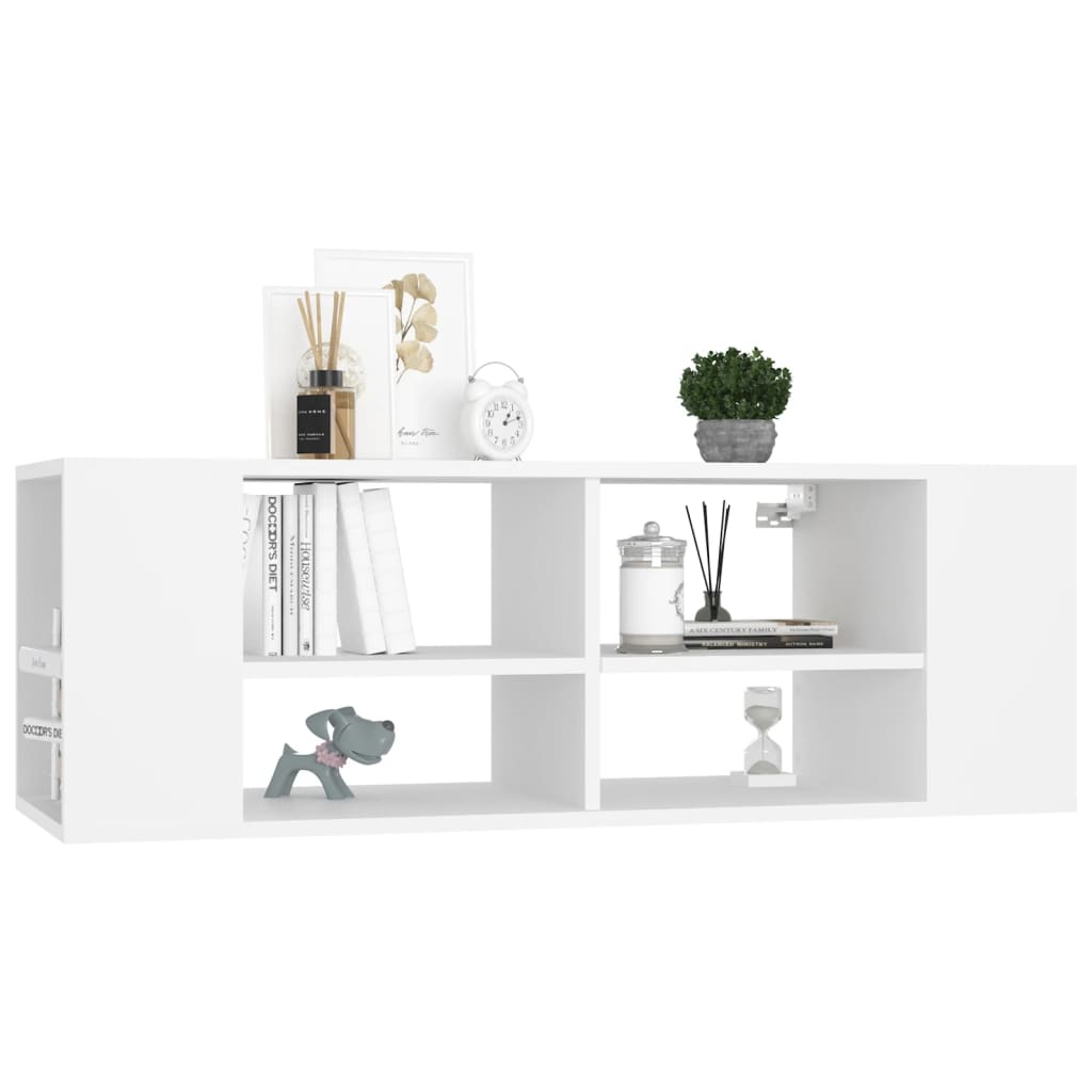 vidaXL Wall-Mounted TV Cabinet White 102x35x35 cm Engineered Wood