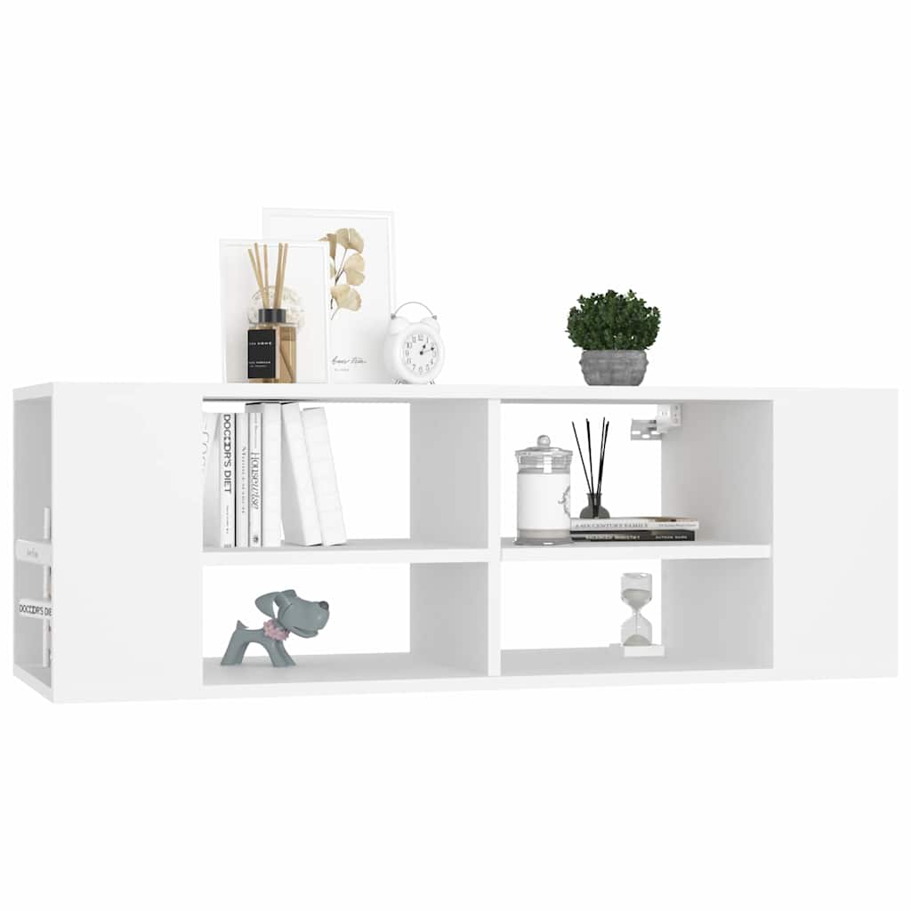 806238 vidaXL Wall-Mounted TV Cabinet White 102x35x35 cm Engineered Wood