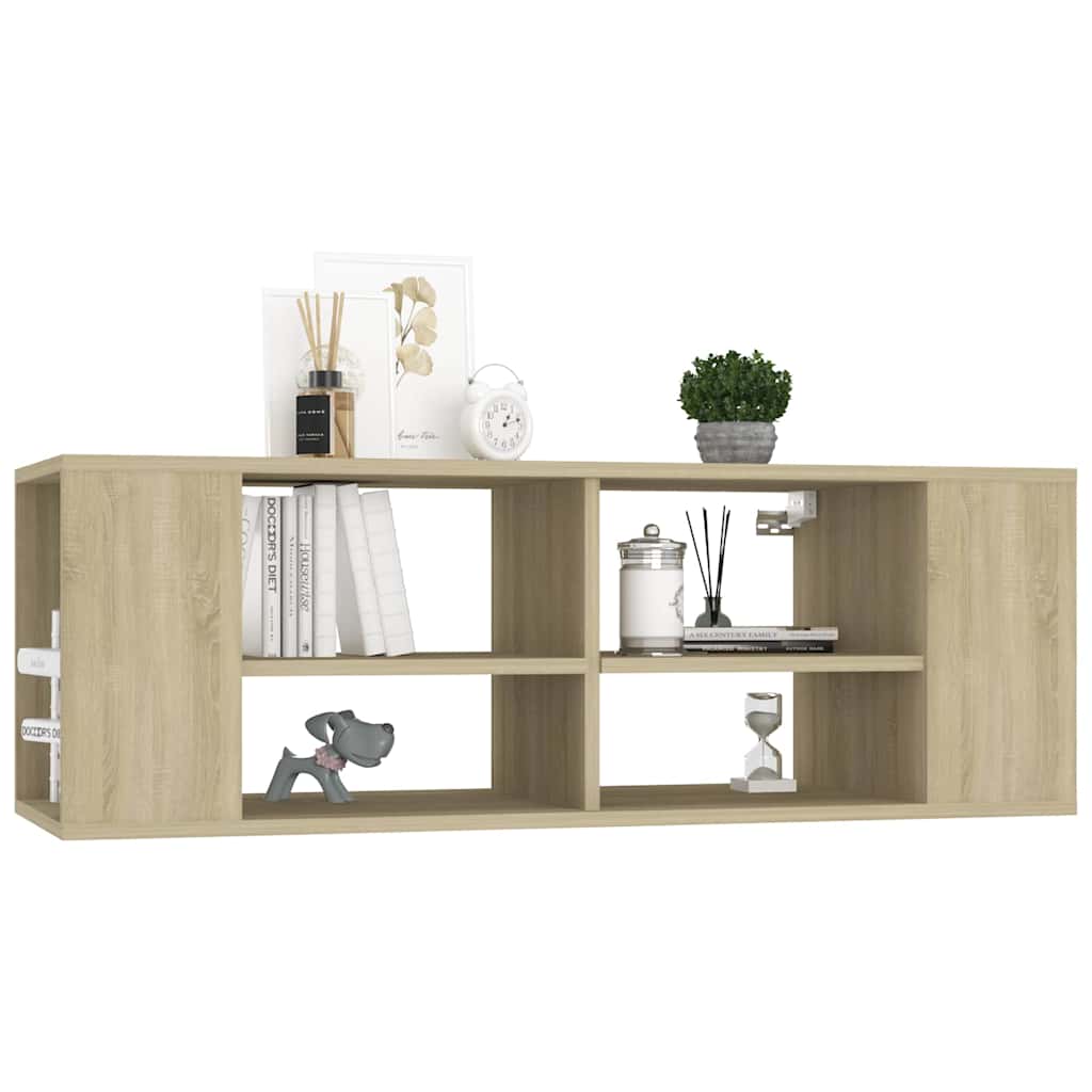 806241 vidaXL Wall-Mounted TV Cabinet Sonoma Oak 102x35x35 cm Engineered Wood