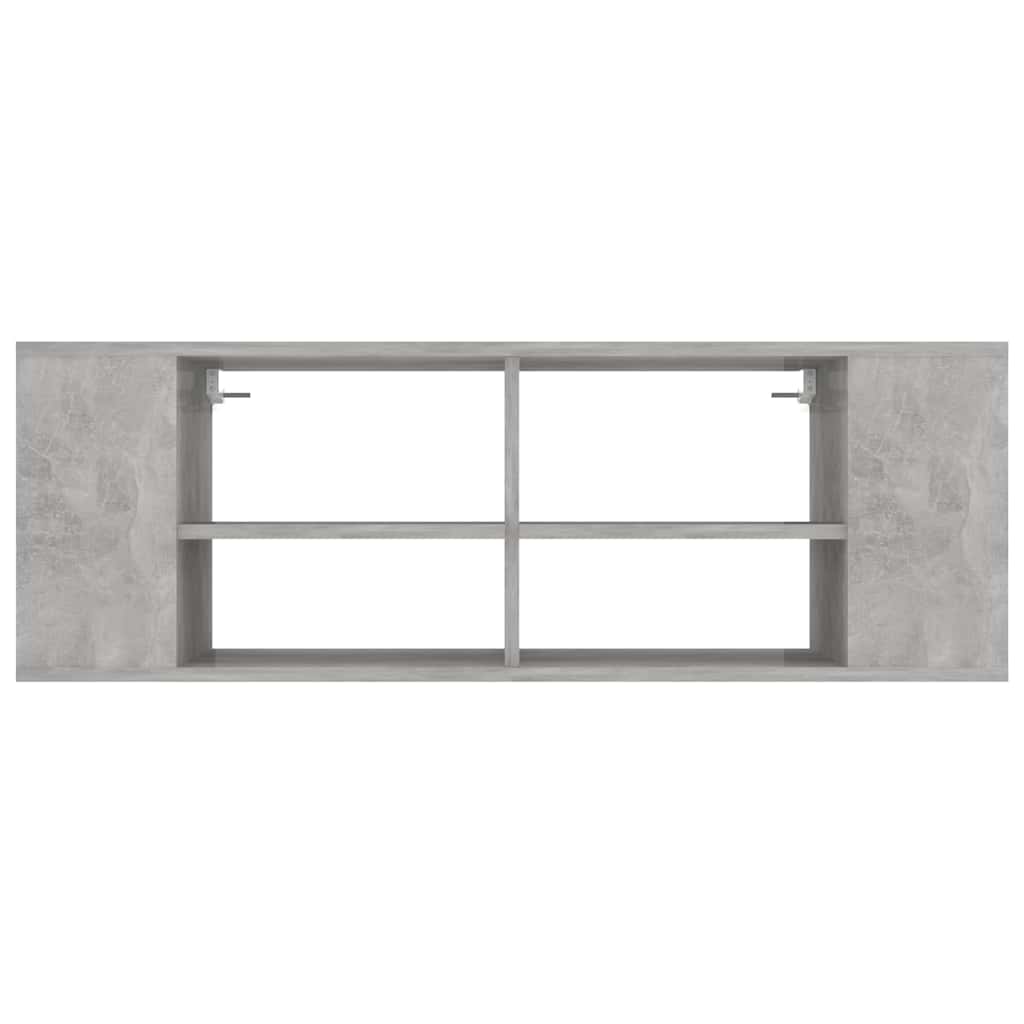 806242 vidaXL Wall-Mounted TV Cabinet Concrete Grey 102x35x35 cm Engineered Wood