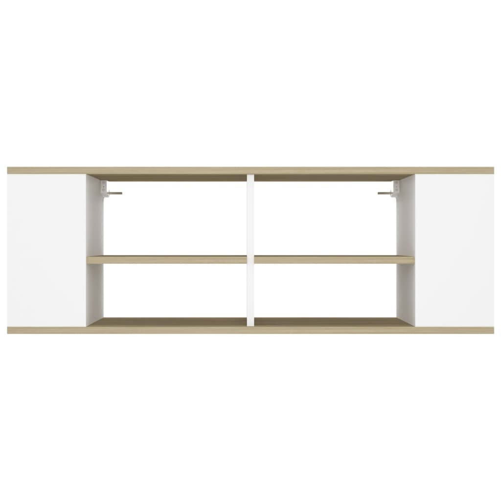 vidaXL Wall-Mounted TV Cabinet White&Sonoma Oak 102x35x35cm Engineered Wood