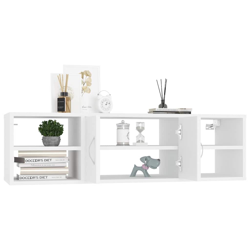 806256 vidaXL Wall Shelf White 102x30x29 cm Engineered Wood