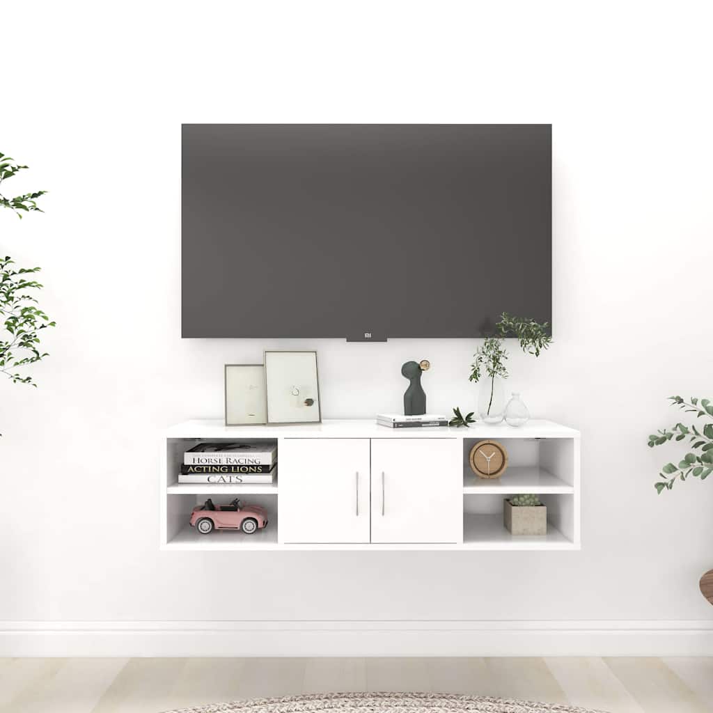 806256 vidaXL Wall Shelf White 102x30x29 cm Engineered Wood