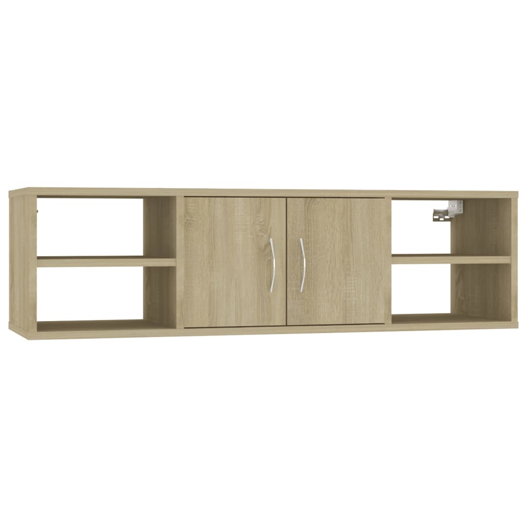 vidaXL Wall Shelf Sonoma Oak 102x30x29 cm Engineered Wood