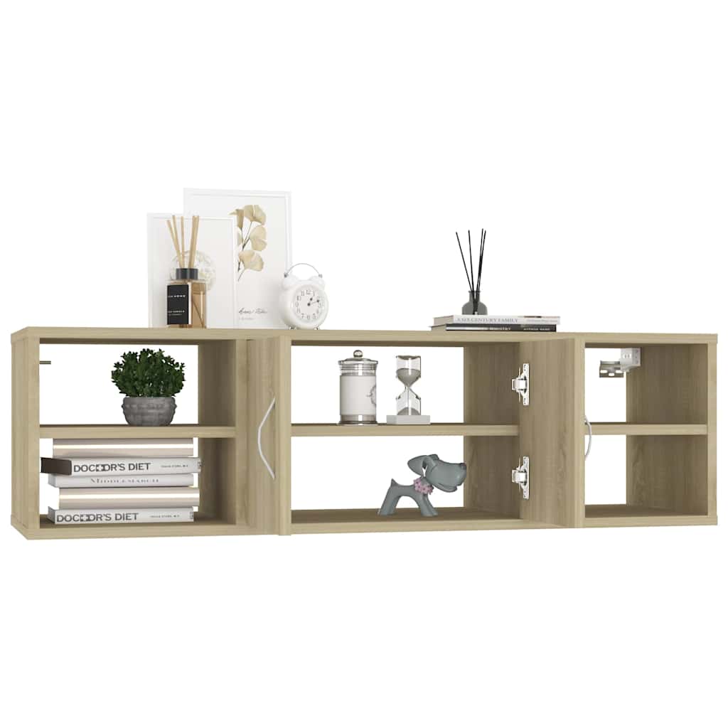 806259 vidaXL Wall Shelf Sonoma Oak 102x30x29 cm Engineered Wood